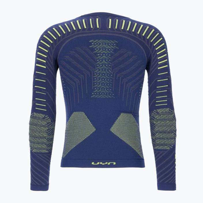 Men's thermal sweatshirt UYN Resilyon UW Shirt Round Neck dark blue/yellow 2