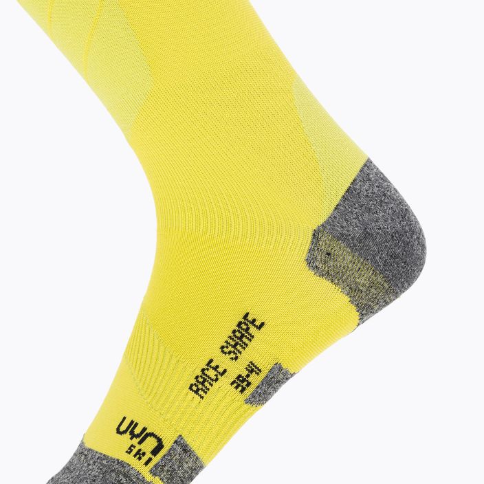 Men's ski socks UYN Ski Race Shape lime 4