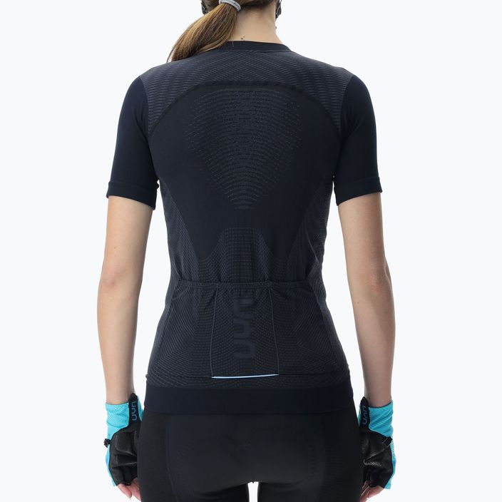 Women's cycling jersey UYN Garda black/peacot 2