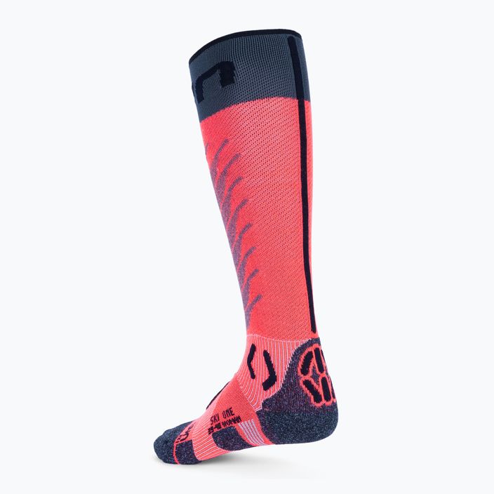 Women's ski socks UYN Ski One Merino pink/black 2