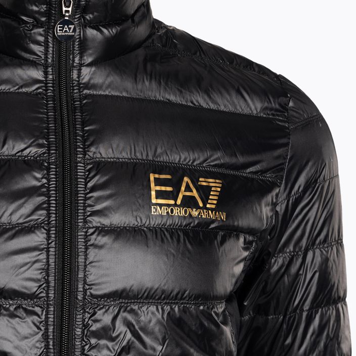 Men's EA7 Emporio Armani Train Core ID Down Light black/gold logo jacket 3