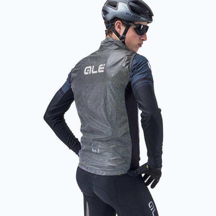 Men's cycling waistcoat Alè Black Reflective grey L20038401 2