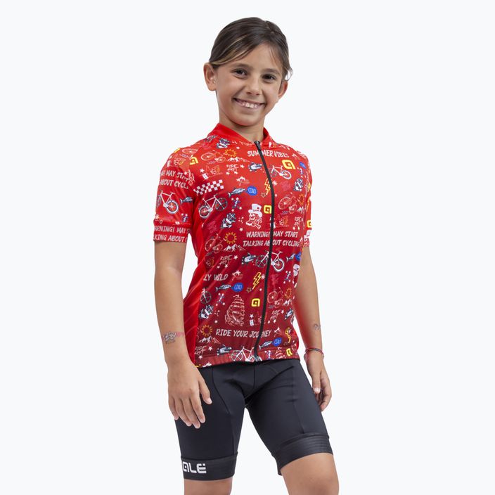 Alé Pantalone S/B Bimbo Kid cycling shorts black and white L21153467 7