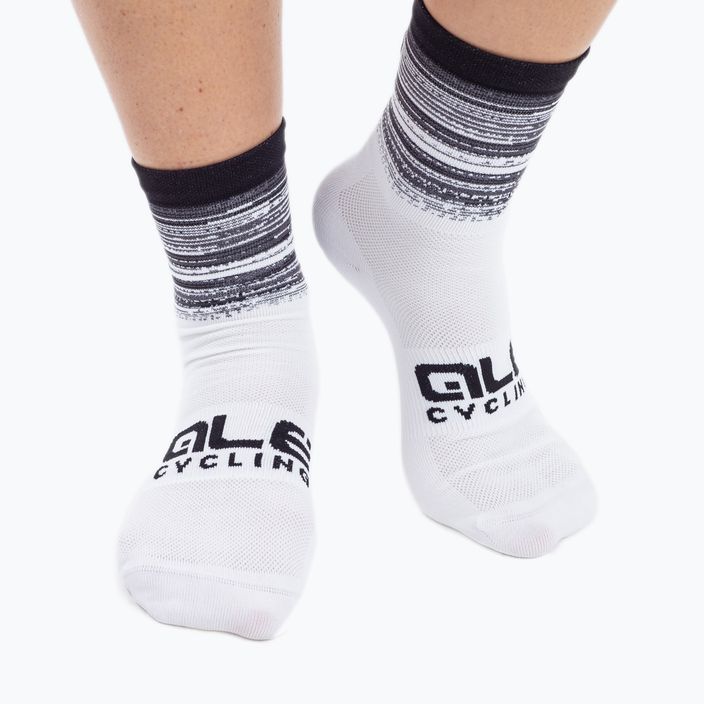 Alé Scanner white and black cycling socks L21181400 4