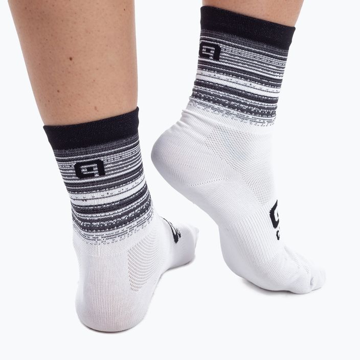 Alé Scanner white and black cycling socks L21181400 5