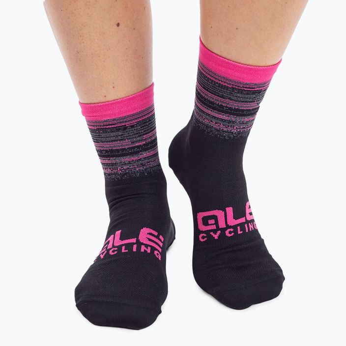 Alé Scanner cycling socks black/pink L21181543 4