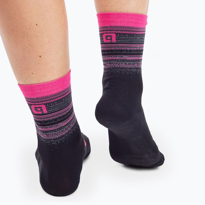 Alé Scanner cycling socks black/pink L21181543 5
