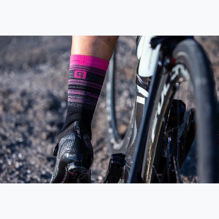 Alé Scanner cycling socks black/pink L21181543 8
