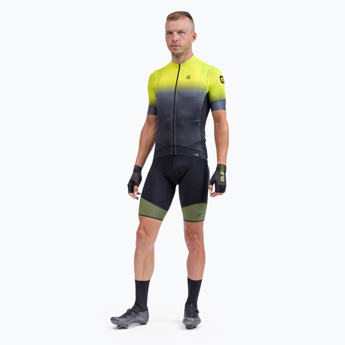 Men's Alé Gradient cycling jersey black/yellow L22144460 2