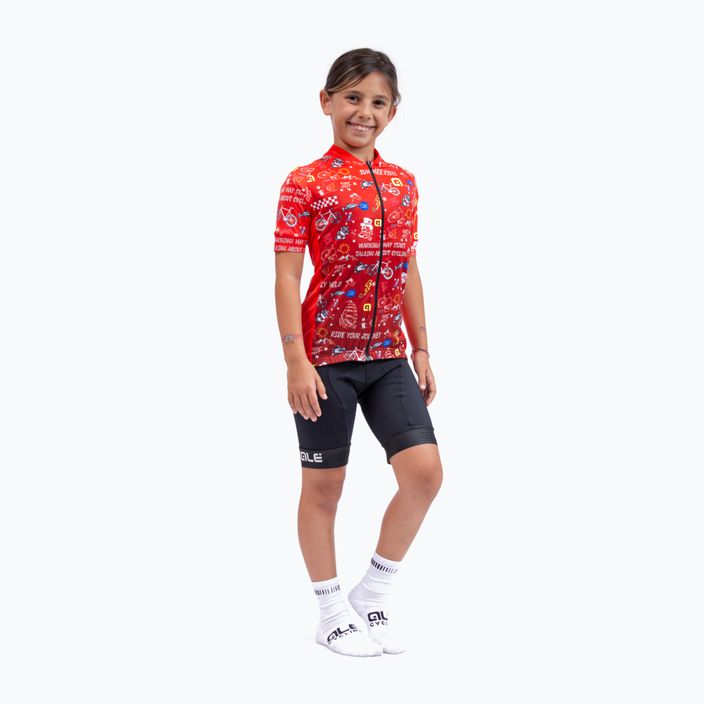 Alé Maglia Mc Vibes children's cycling jersey red L22228405 4