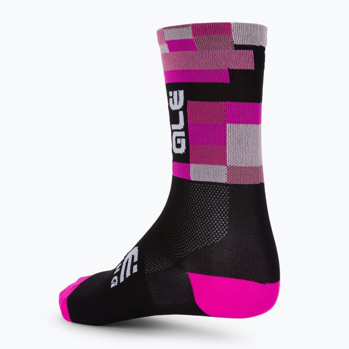 Alé Match cycling socks black/pink L22218543 2