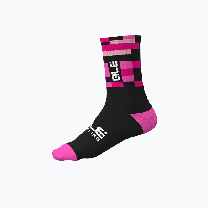 Alé Match cycling socks black/pink L22218543 4