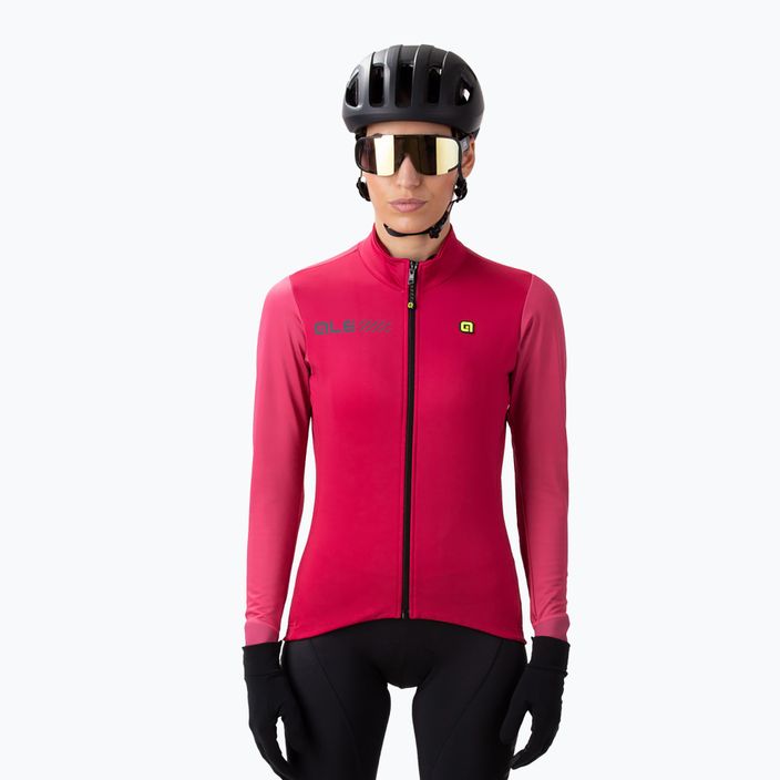 Women's cycling jacket Alé Fondo 2.0 maroon L23049426