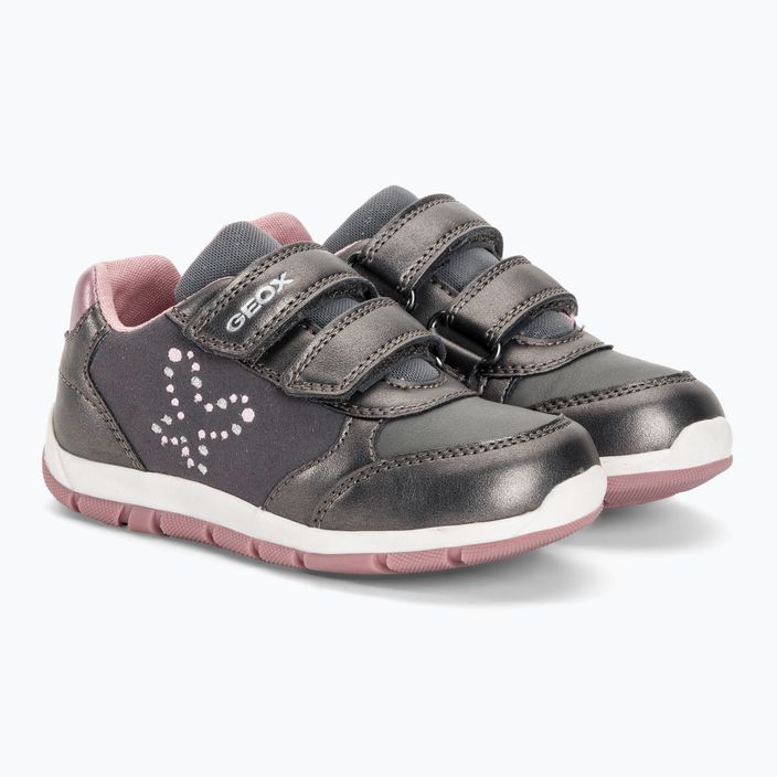 Geox Heira children's shoes dark grey/dark pink 4