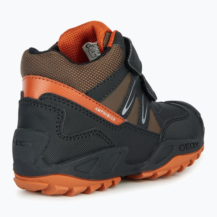 Geox New Savage Abx junior shoes black/dark orange 10