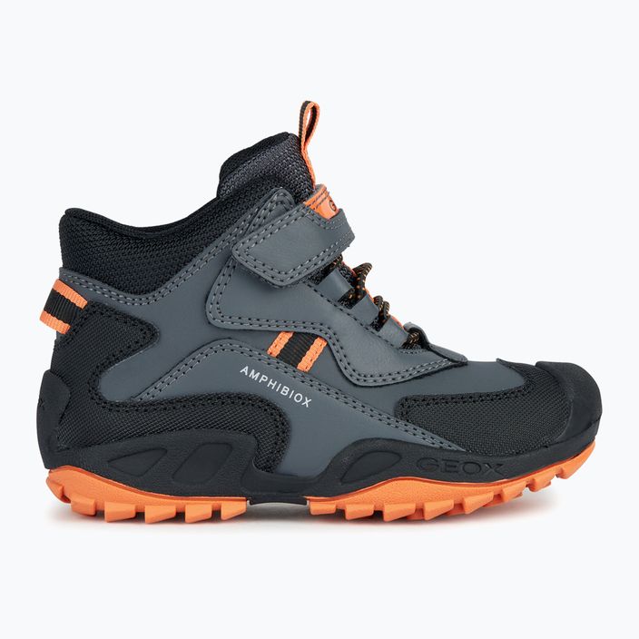 Geox New Savage Abx junior shoes dark grey/orange 8
