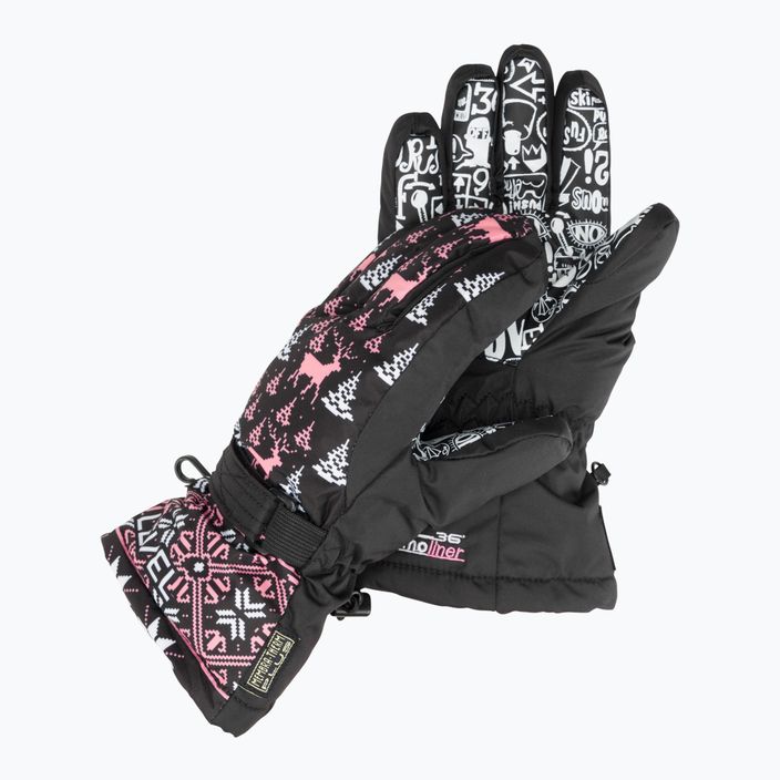 Level Junior ninja pink children's ski gloves