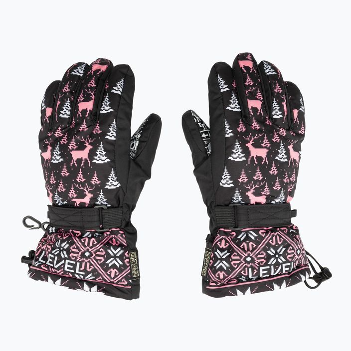 Level Junior ninja pink children's ski gloves 3