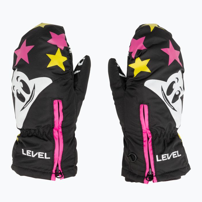 Level Lucky Mitt ninja pink children's ski gloves 3