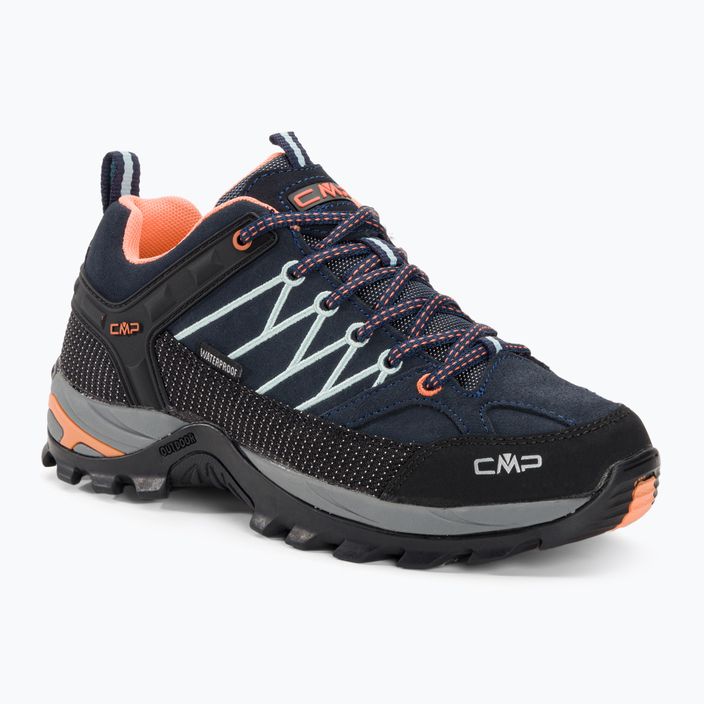 CMP women's trekking boots Rigel Low blue/giada/peach