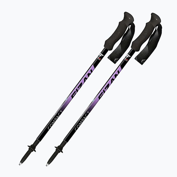 Fizan Compact violet trekking poles 6