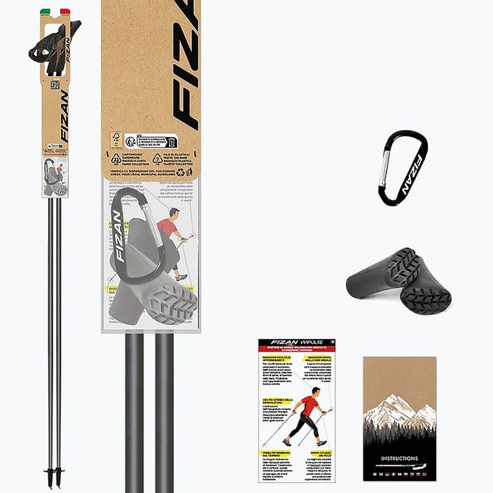 Nordic walking poles Fizan Carbon Pro Impulse grey 4