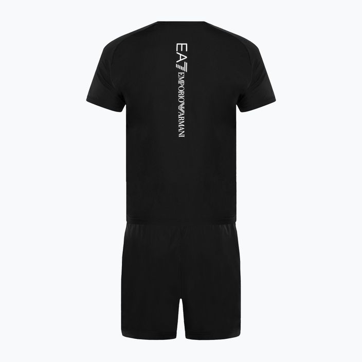 EA7 Emporio Armani Ventus7 Travel black T-shirt + shorts set 2
