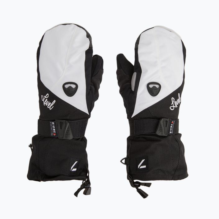 Women's snowboarding gloves Level Butterfly Mitt black and white 1041 3