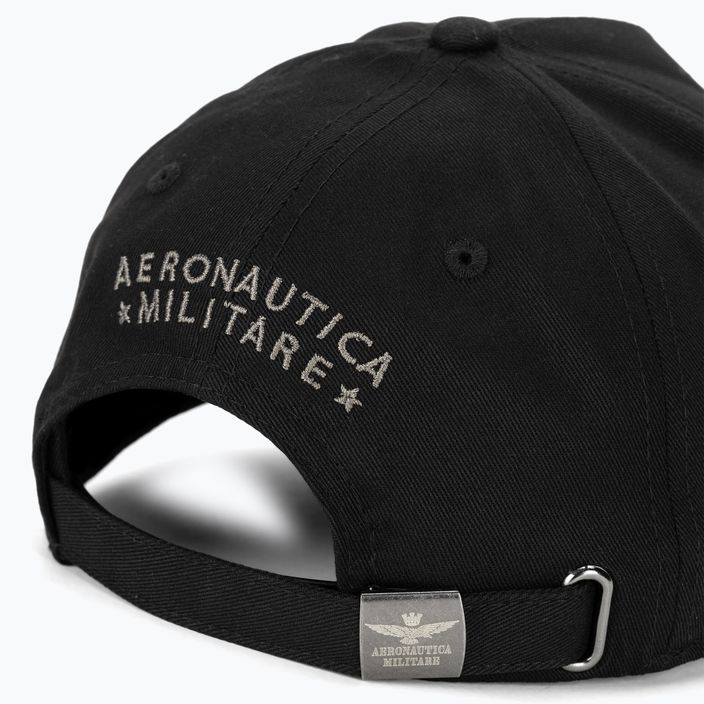 Men's Aeronautica Militare Basic With Metal Eagle jet black baseball cap 4