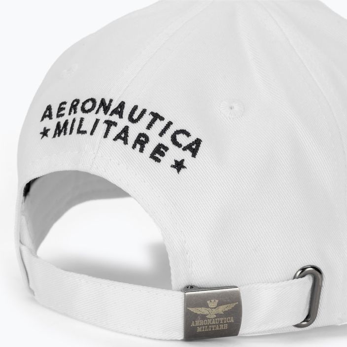 Men's Aeronautica Militare Basic With Metal Eagle off white baseball cap 4