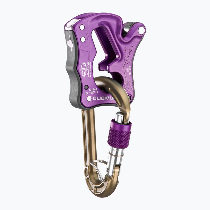 Climbing Technology Click Up belay device purple
