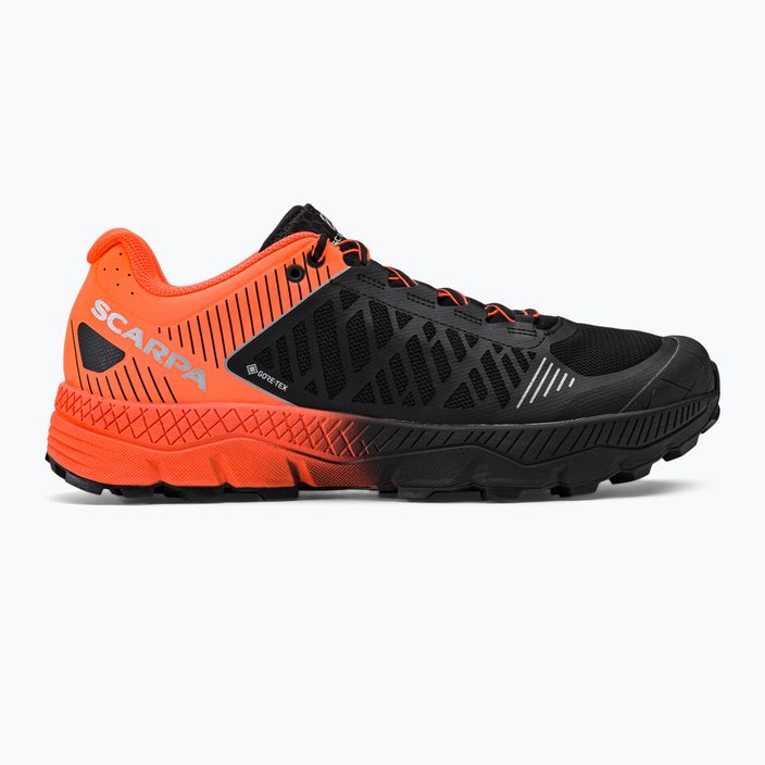 Men's SCARPA Spin Ultra black/orange GTX running shoes 33072-200/1 2