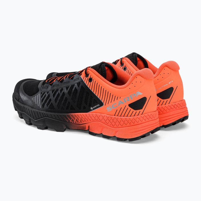 Men's SCARPA Spin Ultra black/orange GTX running shoes 33072-200/1 3