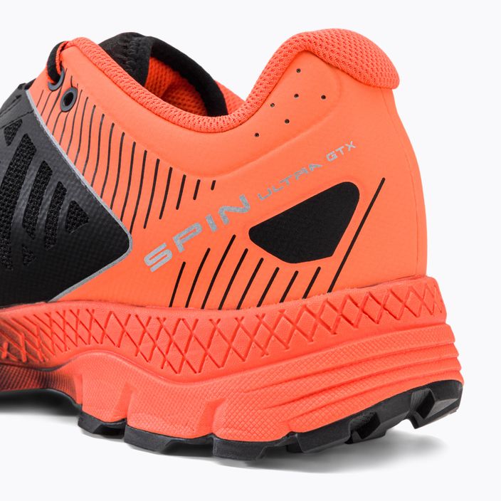 Men's SCARPA Spin Ultra black/orange GTX running shoes 33072-200/1 10