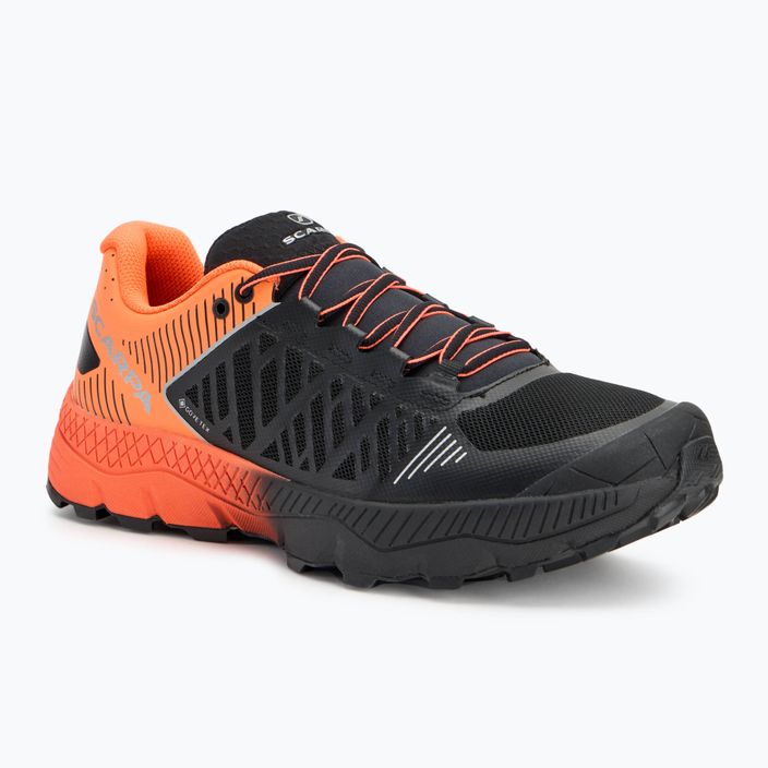 Men's running shoes SCARPA Spin Ultra GTX orange fluo/black