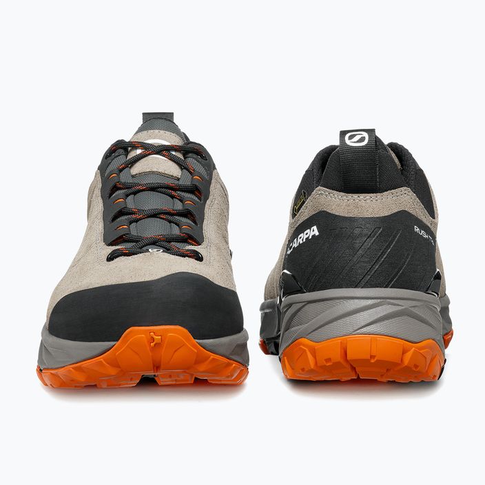 Men's trekking boots SCARPA Rush Trail GTX taupe/mango 14