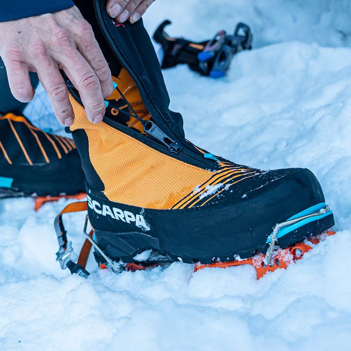 Scarpa Phantom Tech HD black/bright orange men's high-mountain boots 15
