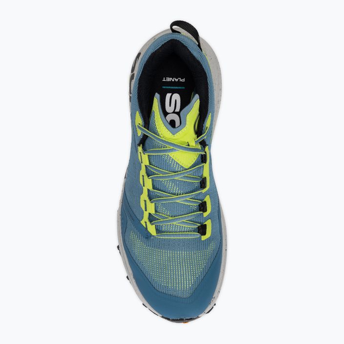 SCARPA Spin Planet women's running shoes ocean blue/lime 5