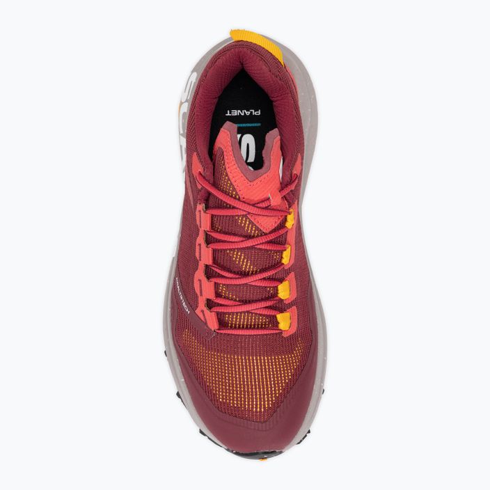 SCARPA Spin Planet women's running shoes deep red/saffron 5