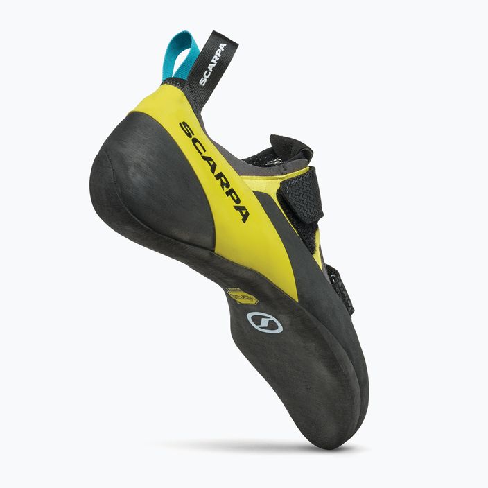 SCARPA Spot shark/yellow climbing shoe 11