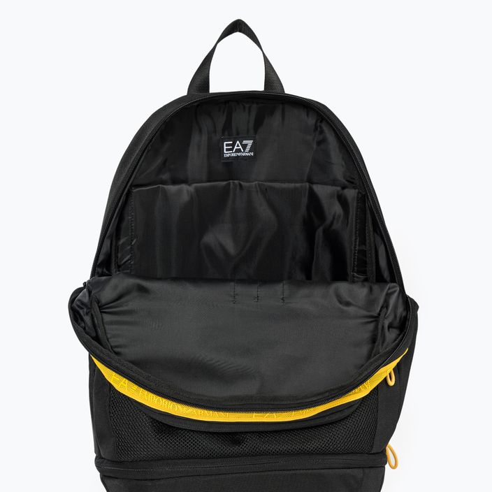 Men's EA7 Emporio Armani Train Logo Tape Backpack 25 l black/giallo 4