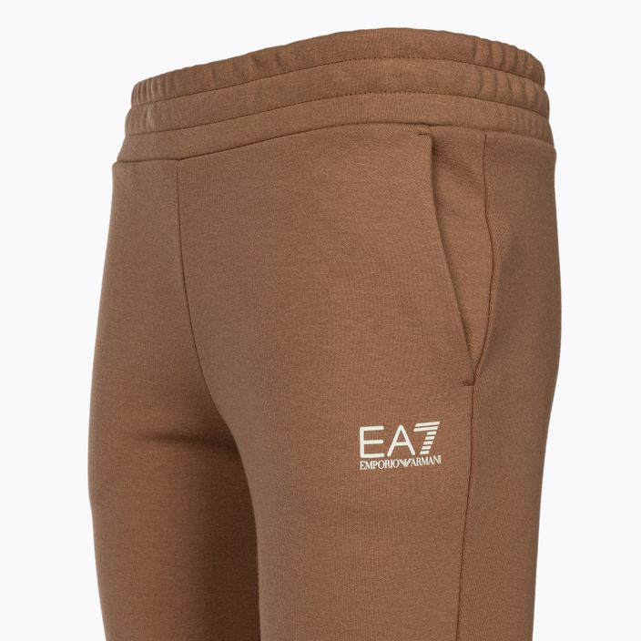 Women's EA7 Emporio Armani Train Logo Series Essential tan trousers 3