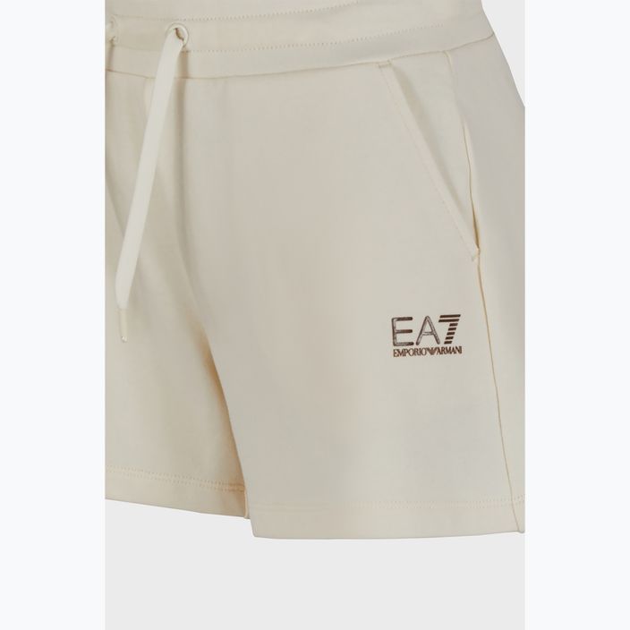 Women's EA7 Emporio Armani Train Shiny shorts pristine/logo brown 3