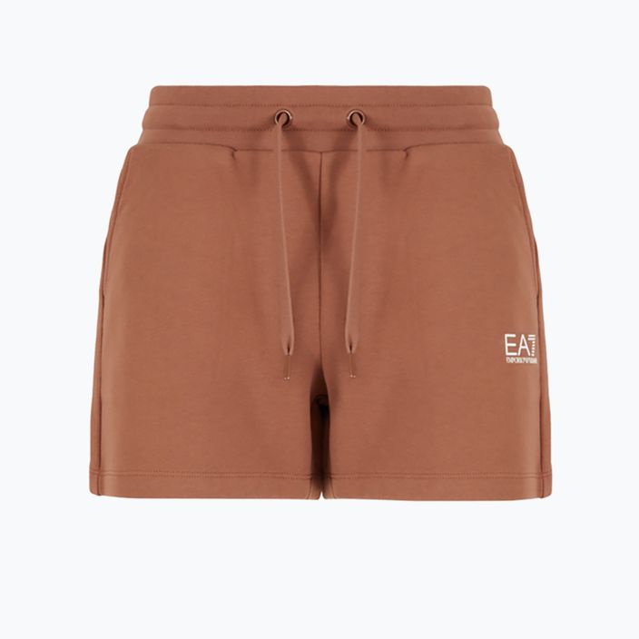 Women's EA7 Emporio Armani Train Shiny tan/logo pristine shorts