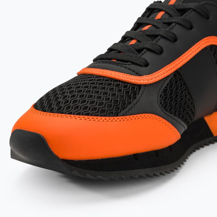 EA7 Emporio Armani Black & White Laces black/orange tiger shoes 7