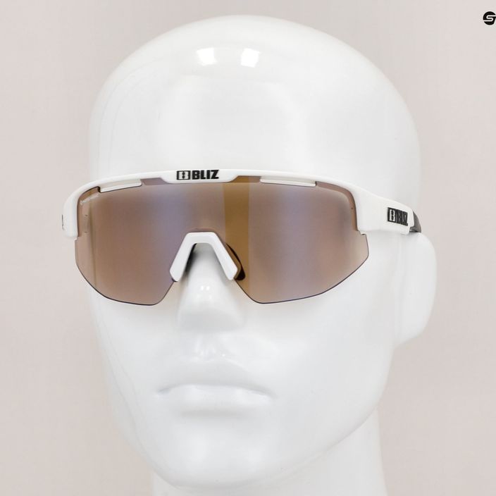 Bliz Matrix Nano Optics Photochromic S1-S3 matt white / brown blue multi 52304-03P cycling glasses 7