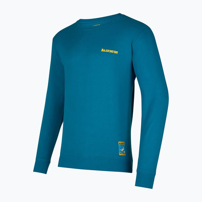 Men's La Sportiva Climbing on the Moon turchese/giallo sweatshirt