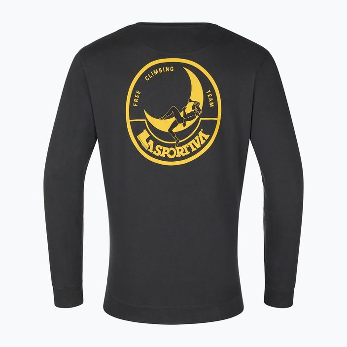 La Sportiva men's Climbing on the Moon carbon/giallo sweatshirt 2