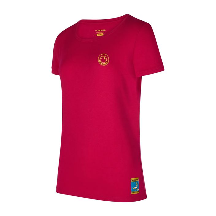 La Sportiva women's T-shirt Climbing on the Moon fucsia/giallo 2
