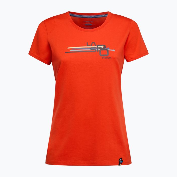 La Sportiva Stripe Cube women's T-shirt cherry tomato